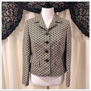 Ann Taylor LOFT Basket Weave Button Career Blazer